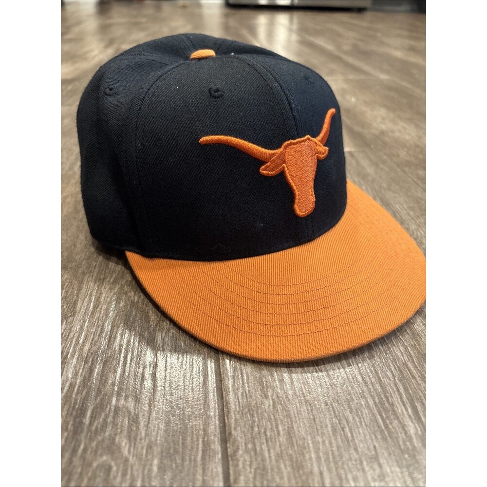 Texas Longhorns‎ Orange & Black Hat Size 7 3/8 Top Of The World Fitted Cap
